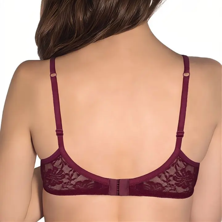  Liorah Floral Romance Bra back view showing romantic lace detail