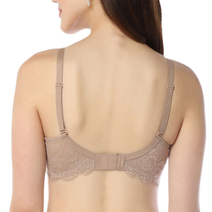  Liorah Lace Elegance Bra back view showing U-back mesh wings and adjustable straps