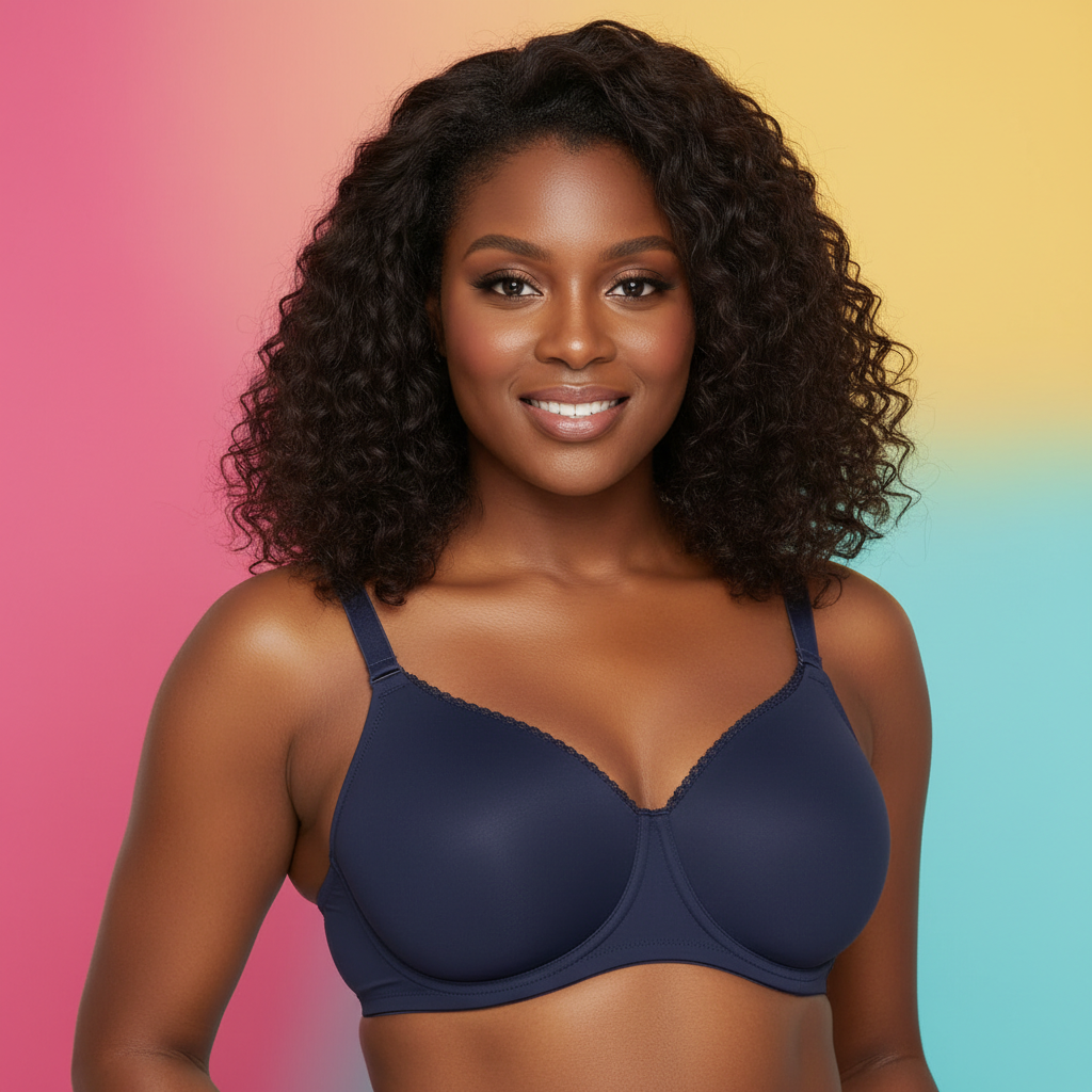 Liorah Essential Wire-free Padded Bra in nude - front view showing smooth padded cups