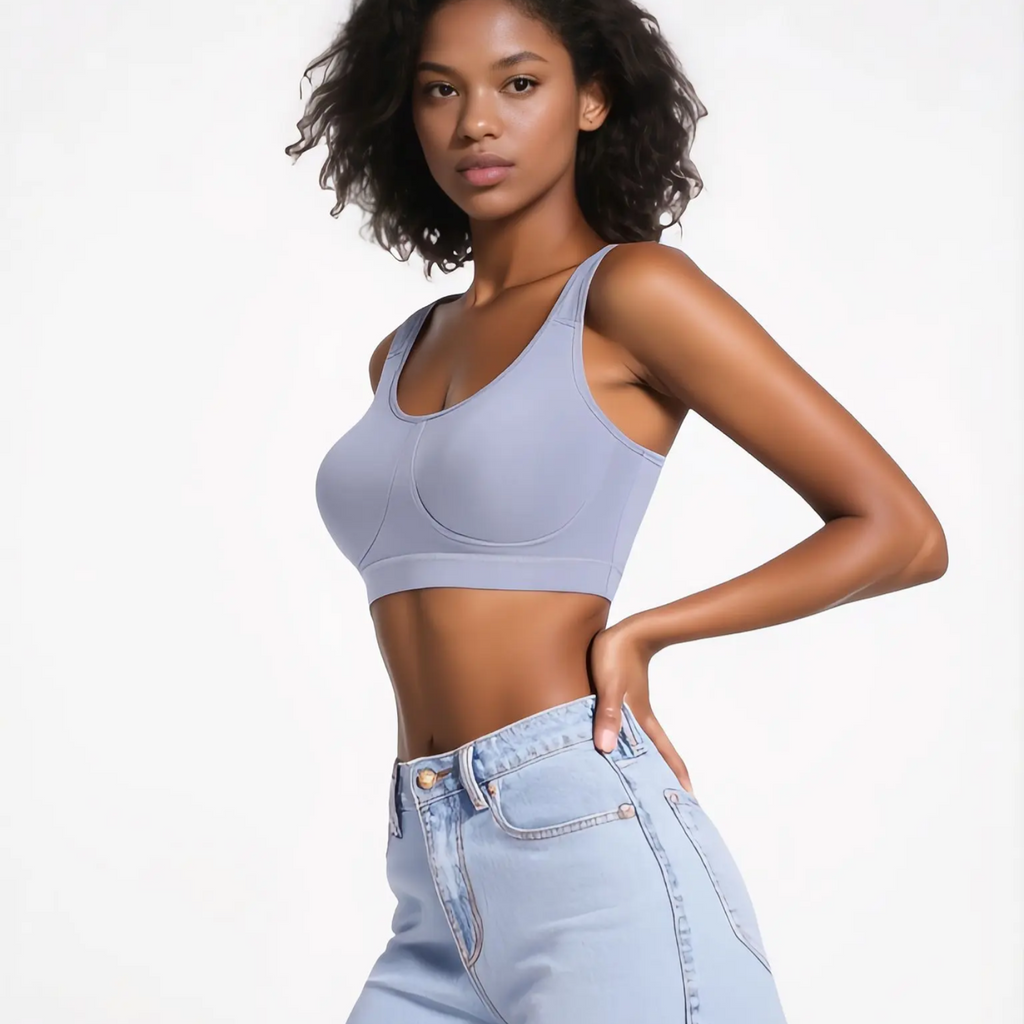 CloudSoft Lounge Bra lifestyle image showing relaxed comfort