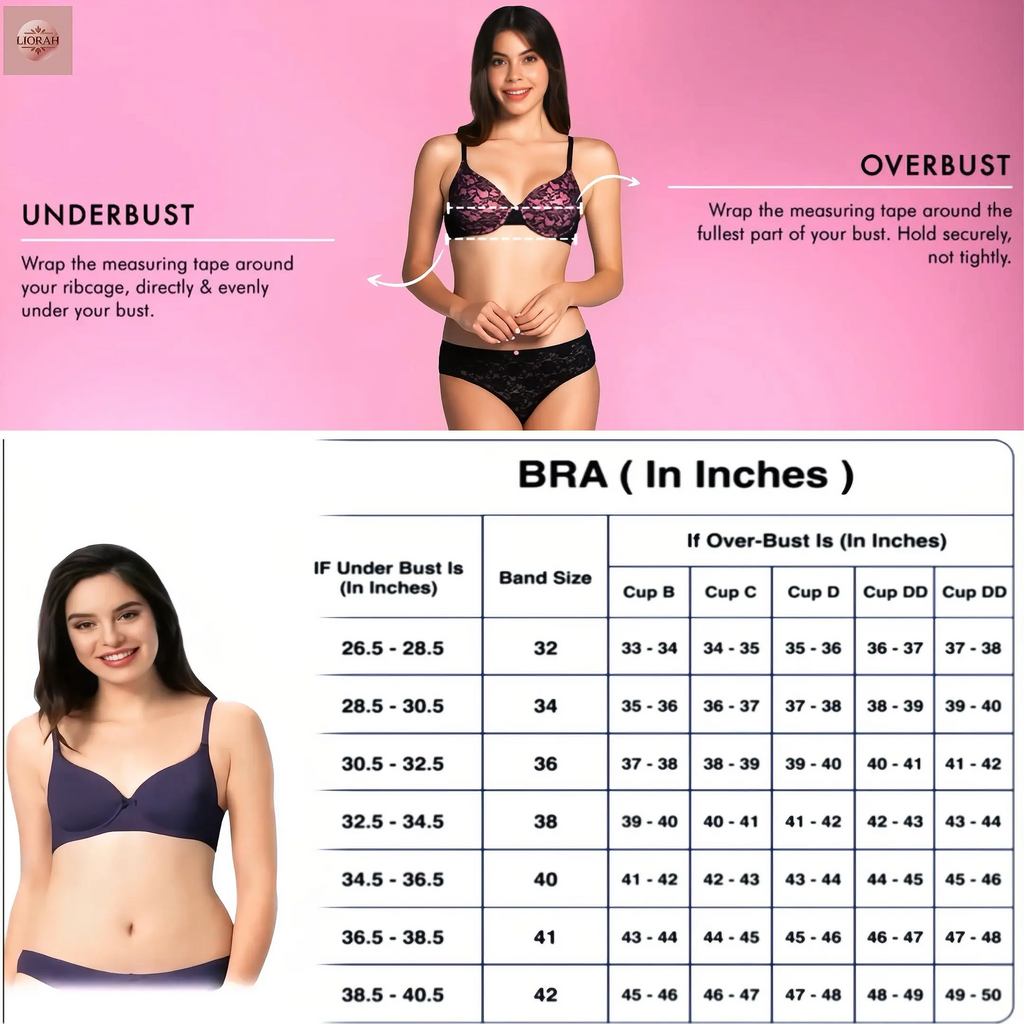 Liorah Everyday Bliss Bra - Seamless Wireless Bra with Removable Pads