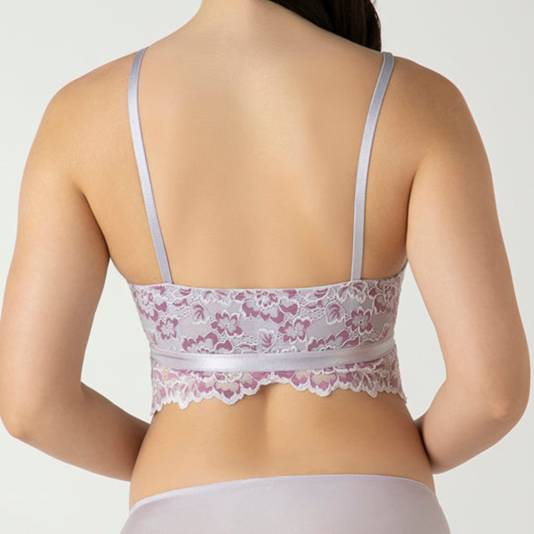 Liorah Femme Lace Bralette back view showing scalloped lace trim