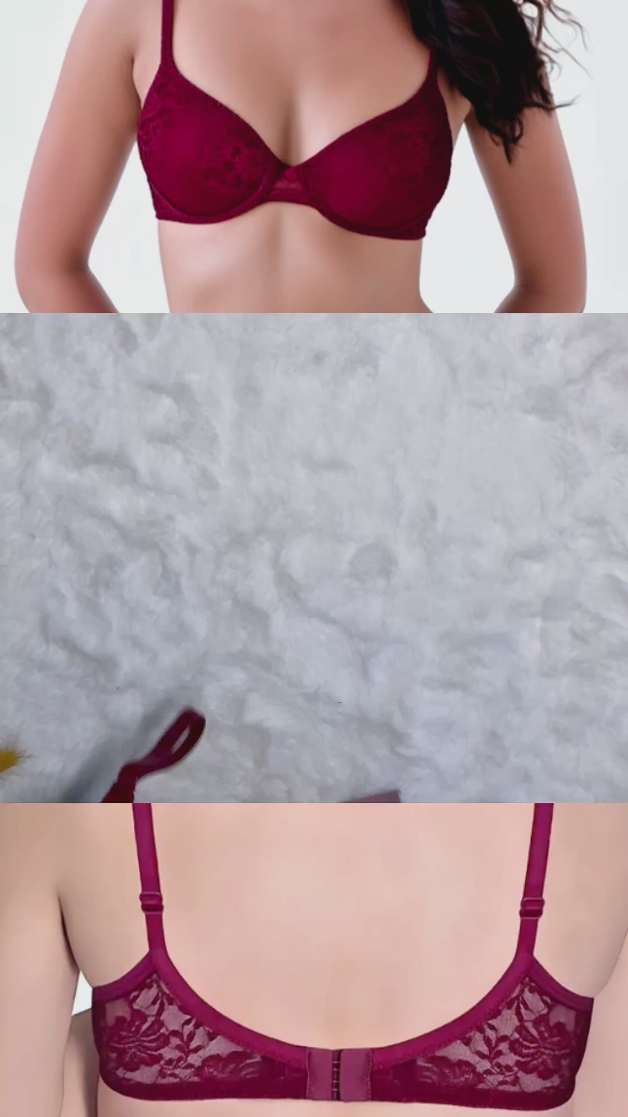 Liorah Video -iorah Floral Romance Bra detail of delicate floral appliqué